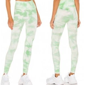 NWT Free People Movement Good Karma Tie-Dye Leggings in Pistachio Green
